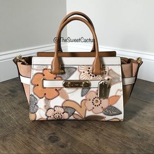 Coach Swagger 27 Chalk Multi Patchwork Tea Rose
